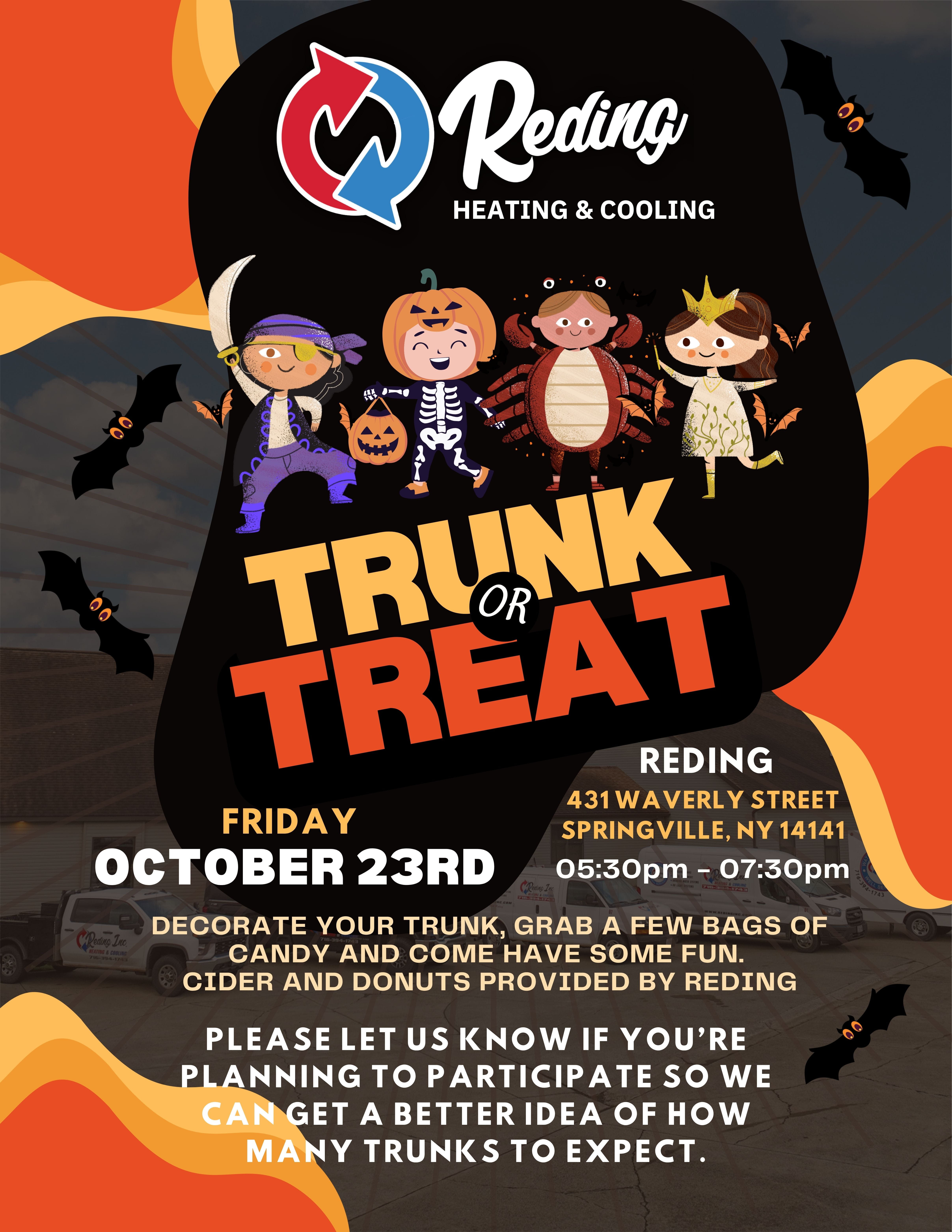 Reding's Trunk or Treat event flyer